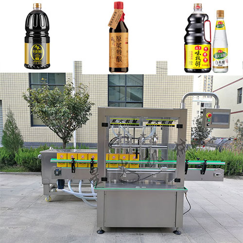 自動(dòng)化醬油醋灌裝機(jī)械流水線(xiàn)實(shí)拍圖以及樣品圖