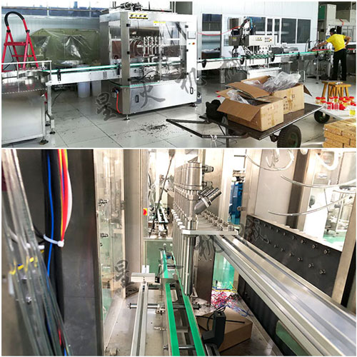 全自動(dòng)瓶裝秋梨膏裝機(jī)客戶案例實(shí)拍圖
